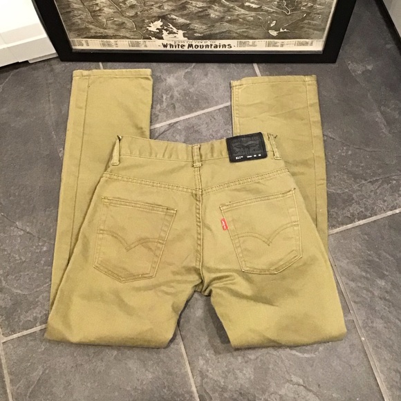 Levis 511 Slim Fit Green Denim Jean Slim Straight Leg NWOT SZ 12 - Picture 1 of 15